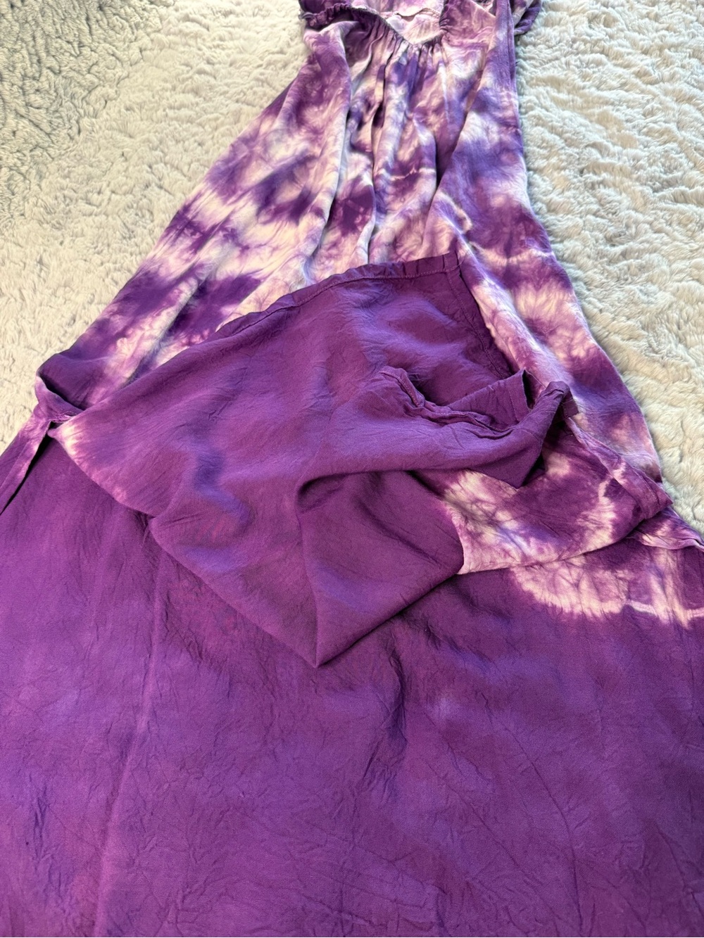 Purple Tie-Dye Slip Maxi Dress - Picture 6 of 8